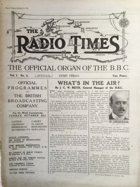 Radio Times from the 1920s